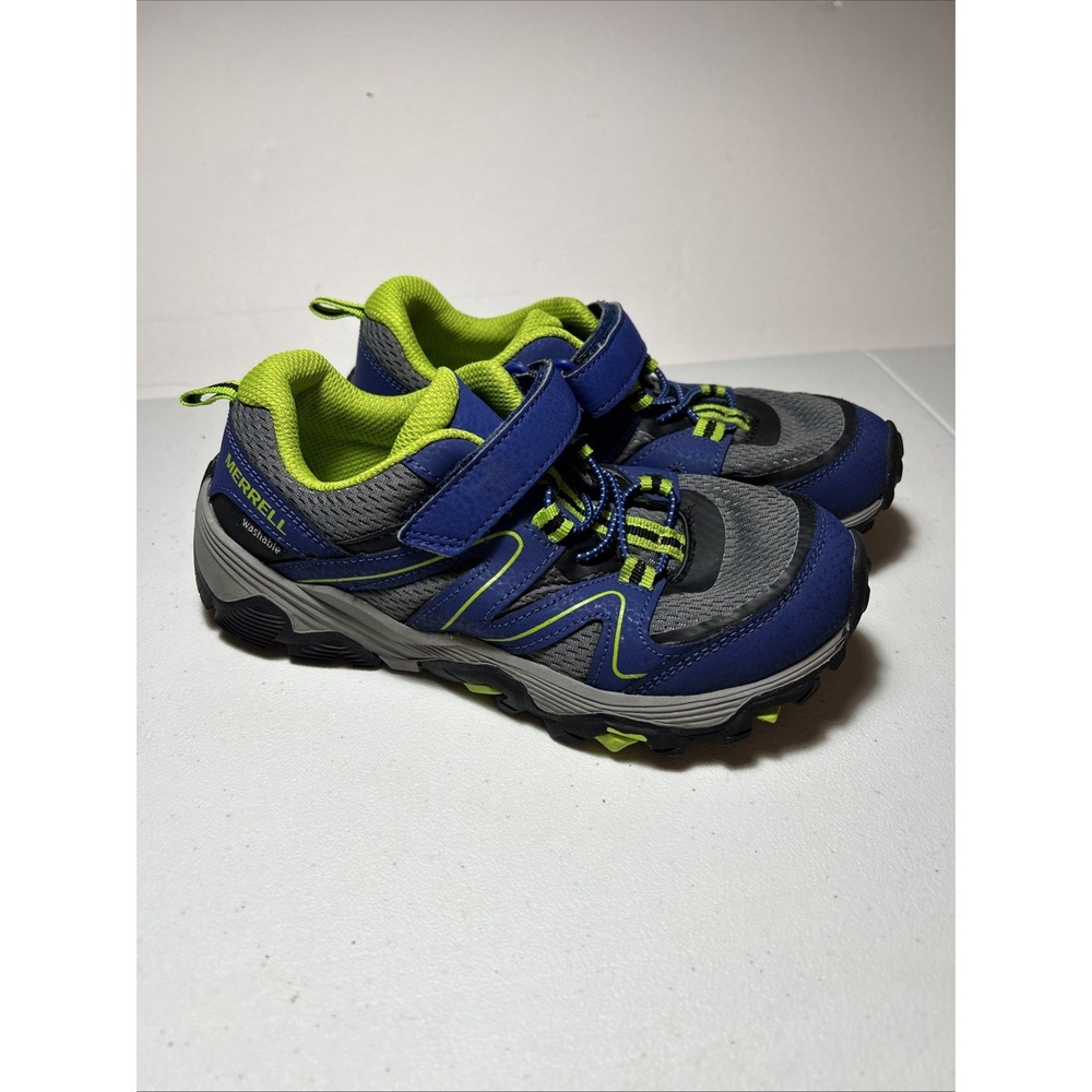 Merrell Boys 13.5 Trail Quest Hiking Running Shoes Blue Green K118
